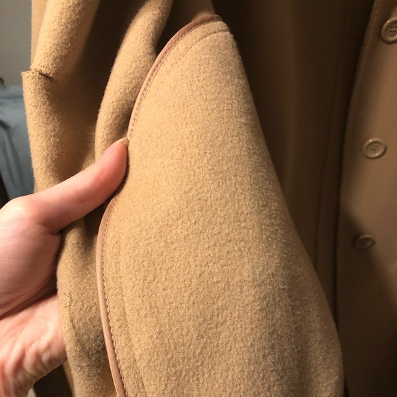 acne studios avalon wool and cashmere coat tan - Picture 4 of 8